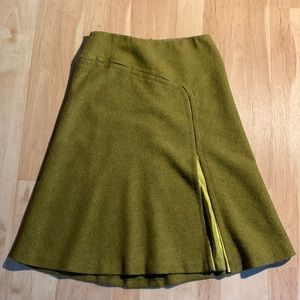 Lovely MaxMara skirt, silk and herringbone wool sz 12